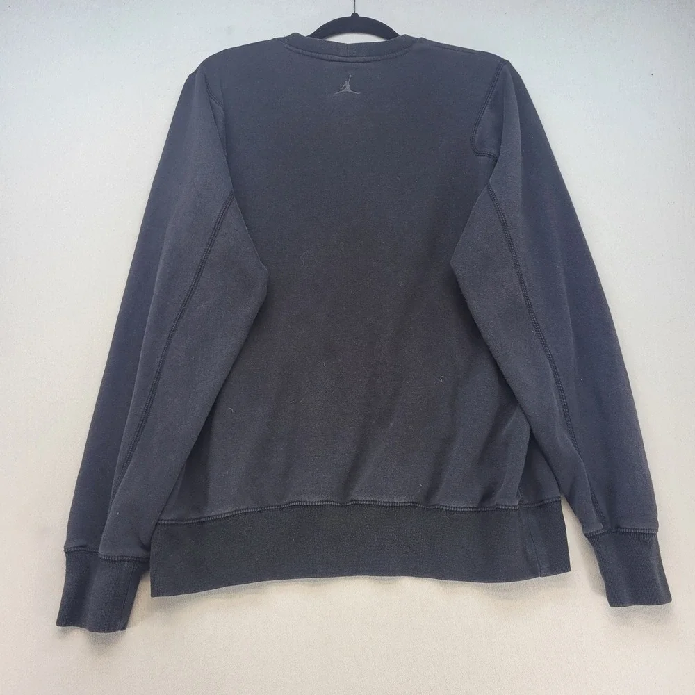 Jordan Flight Club Sweatshirt Mens L Black Graphic Pullover Jumpman Logo